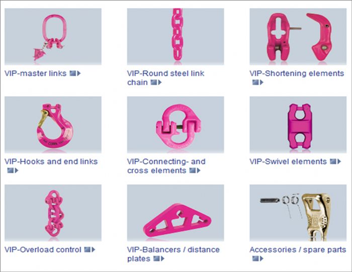 Accesorios para cadena y eslingas